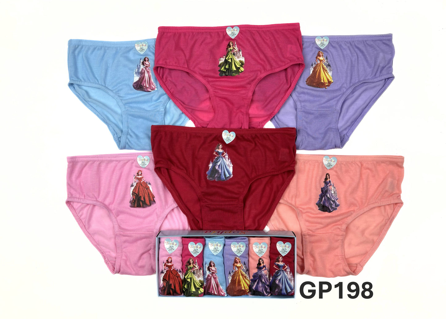 Girls Cotton Panty 6Pcs/Box