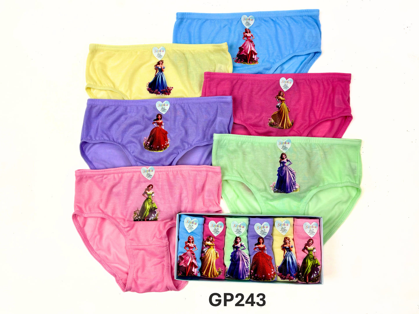 Girls Cotton Panty 6Pcs/Box