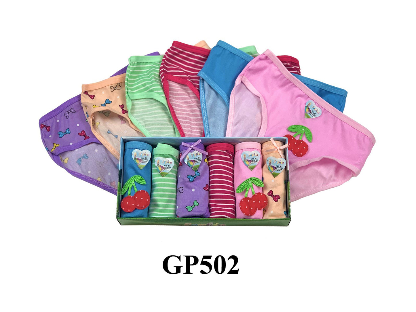 Girls Cotton Panty-6Pcs/Box