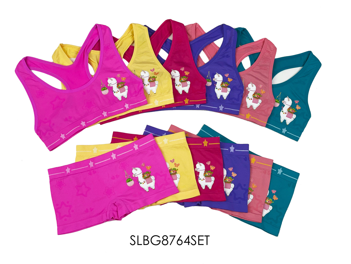 Girls Seamless Racer Back Bra+Boxer Set