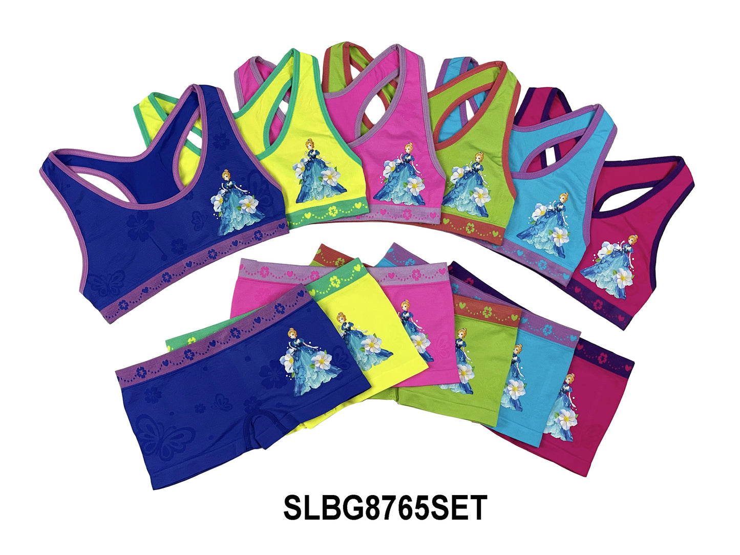 Girls Seamless Racer Back Bra+Boxer Set