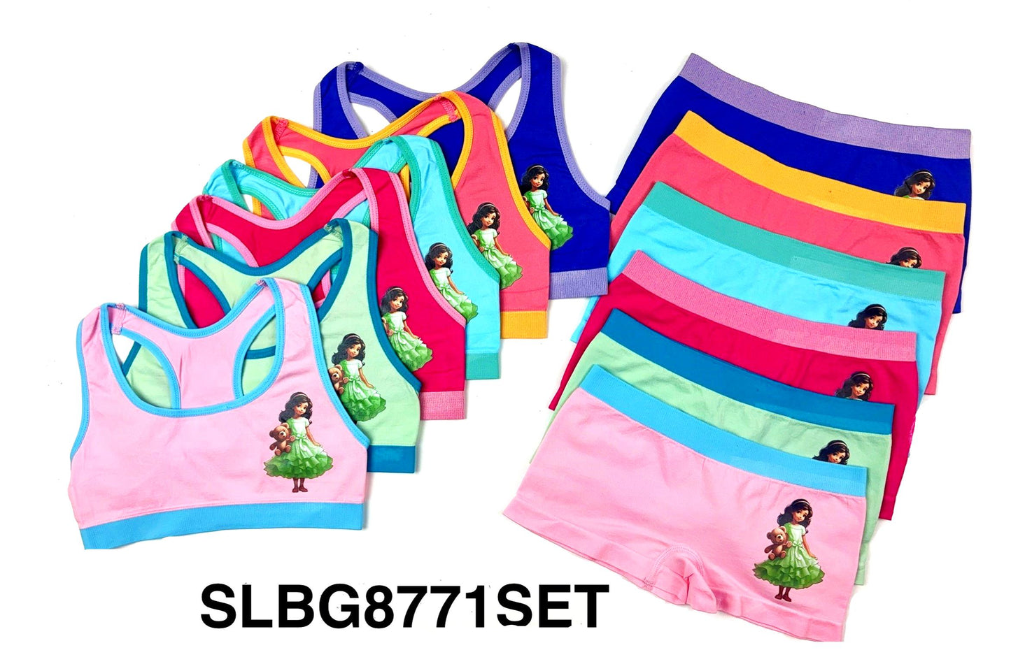 Girls Seamless Racer Back Bra+Boxer Set