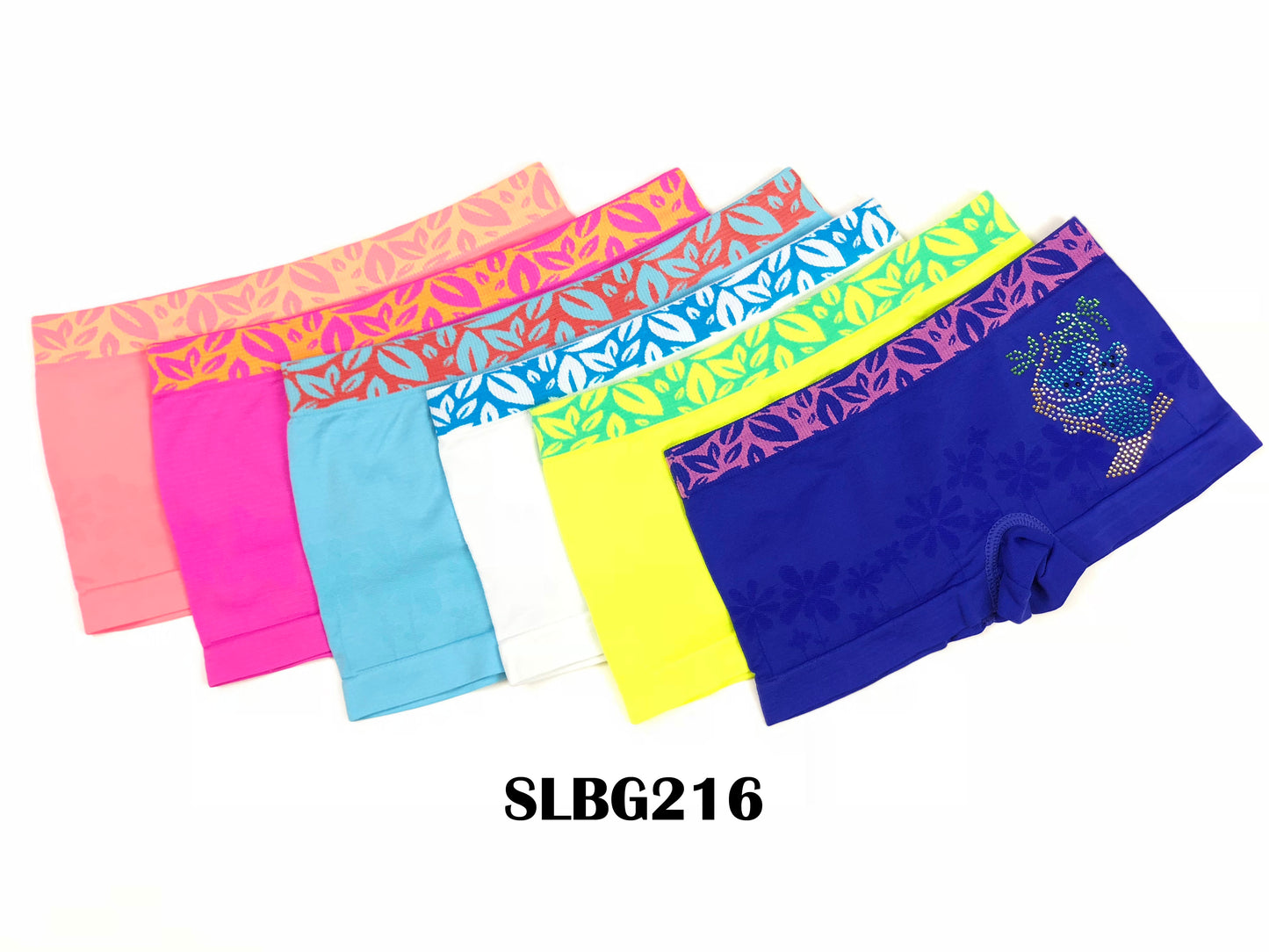 Girls Seamless Boxer W/ Rhinestone