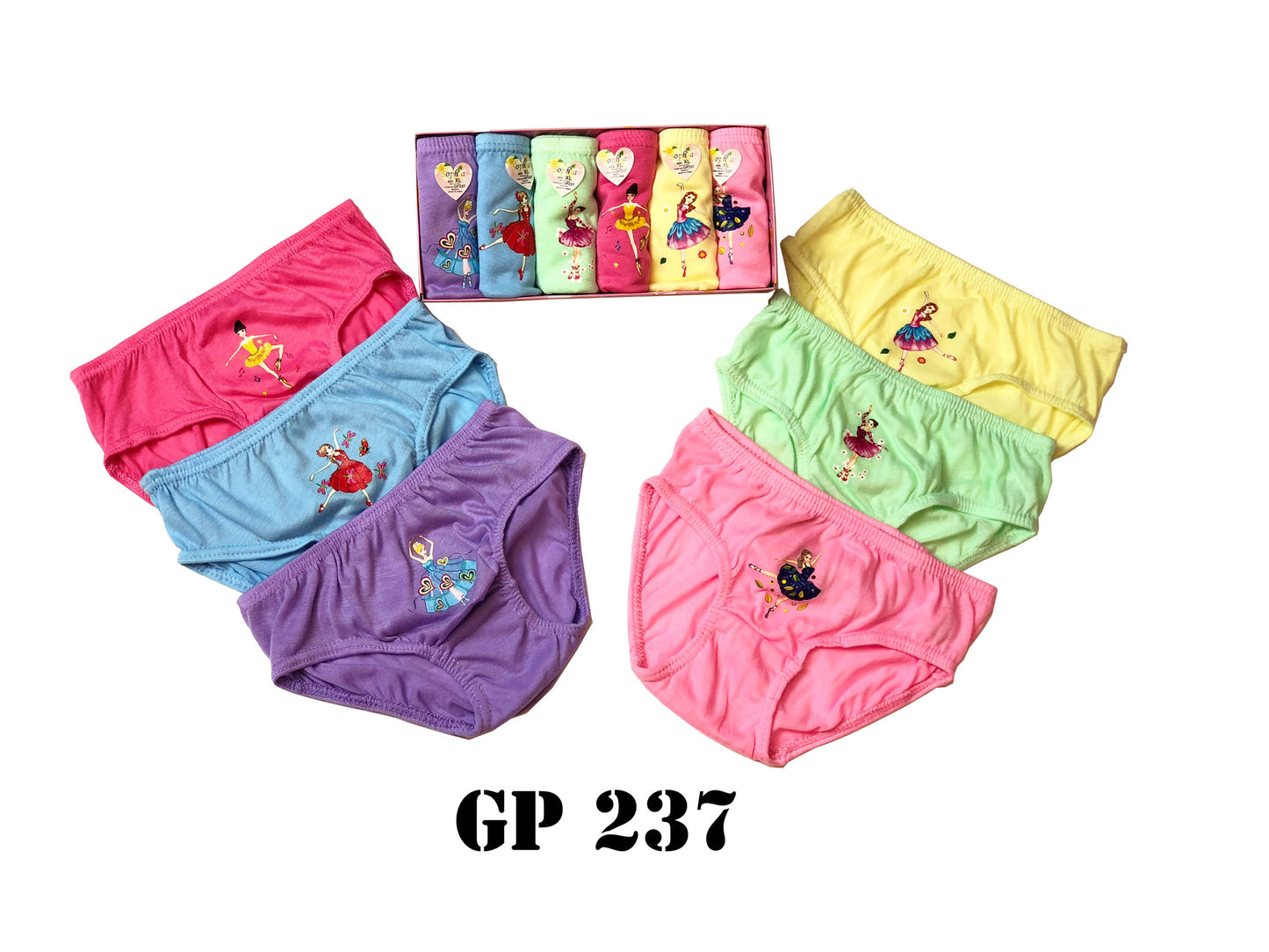 Girls Cotton Panty 6Pcs/Box