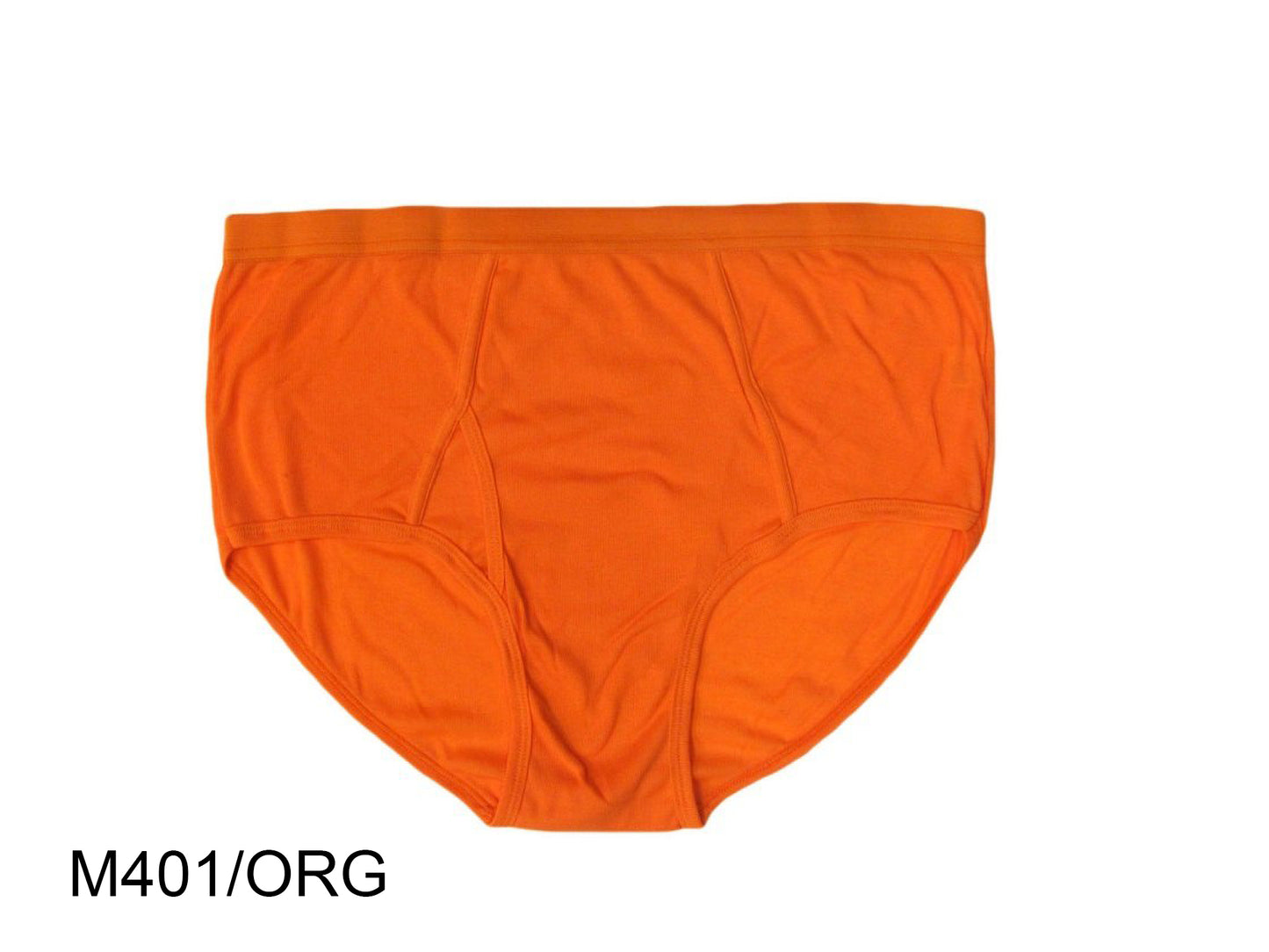 Men's Color Briefs W/Front Opening (Green/Orange)