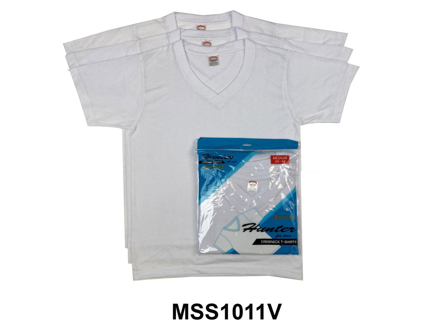 Mens White T-Shirt/V-Neck
