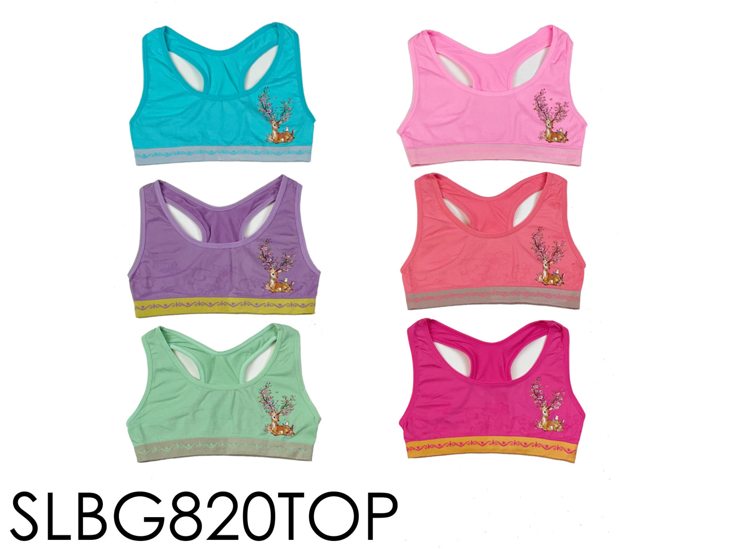Girls Seamless Racer Back Training Bras