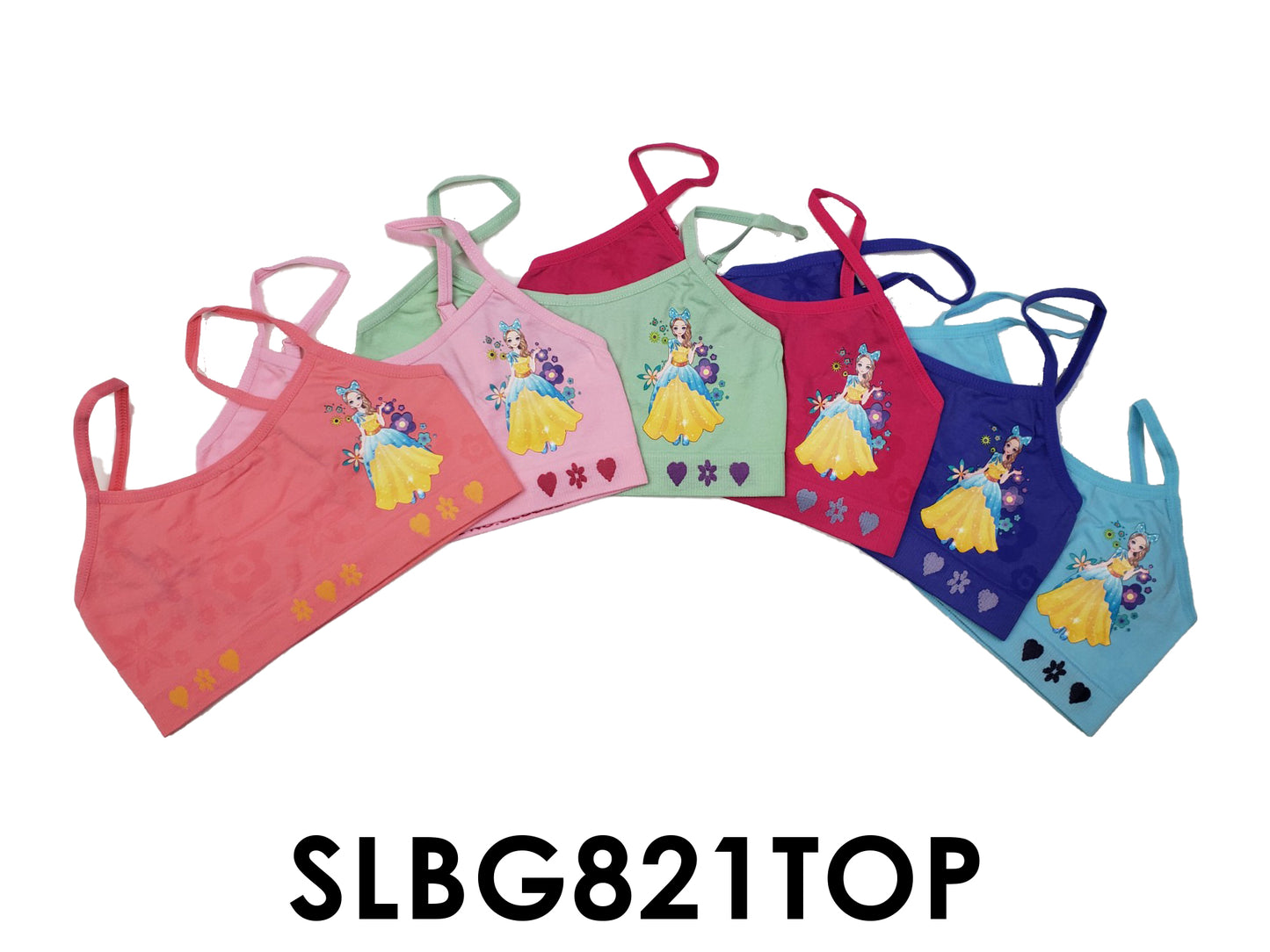 Girls Seamless Spaghetti Strap Training Bras