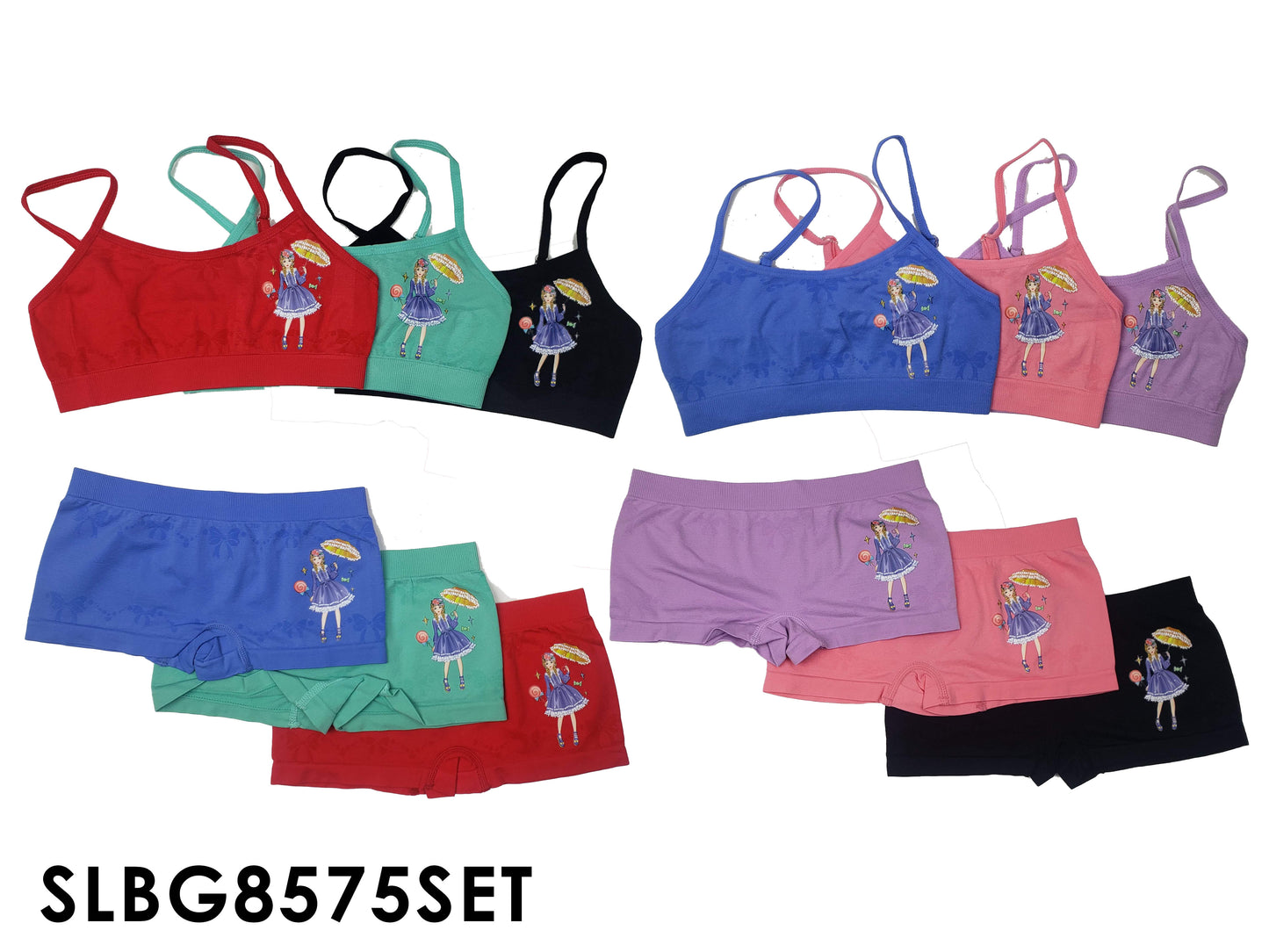 Girls Seamless Bra+ Boxer Set