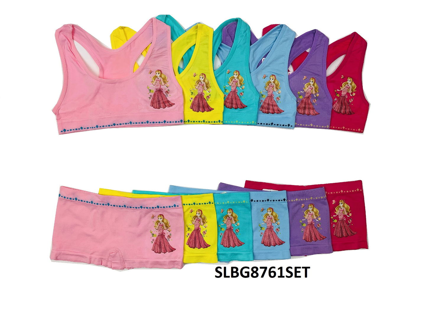 Girls' Seamless Racer Back Bra + Boxer Set