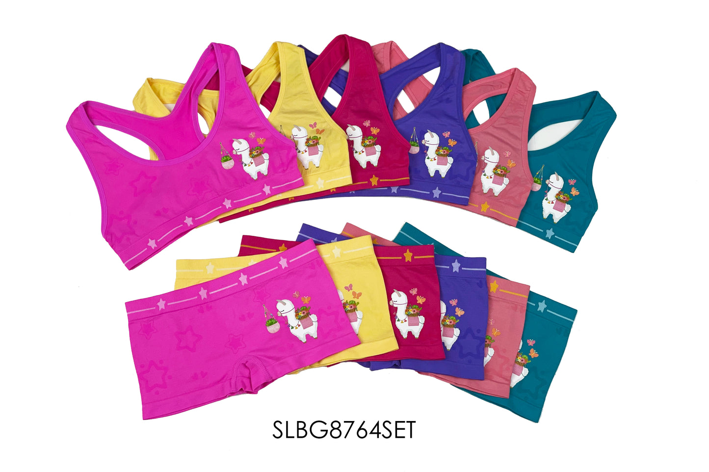 Girls Seamless Racer Back Bra+Boxer Set