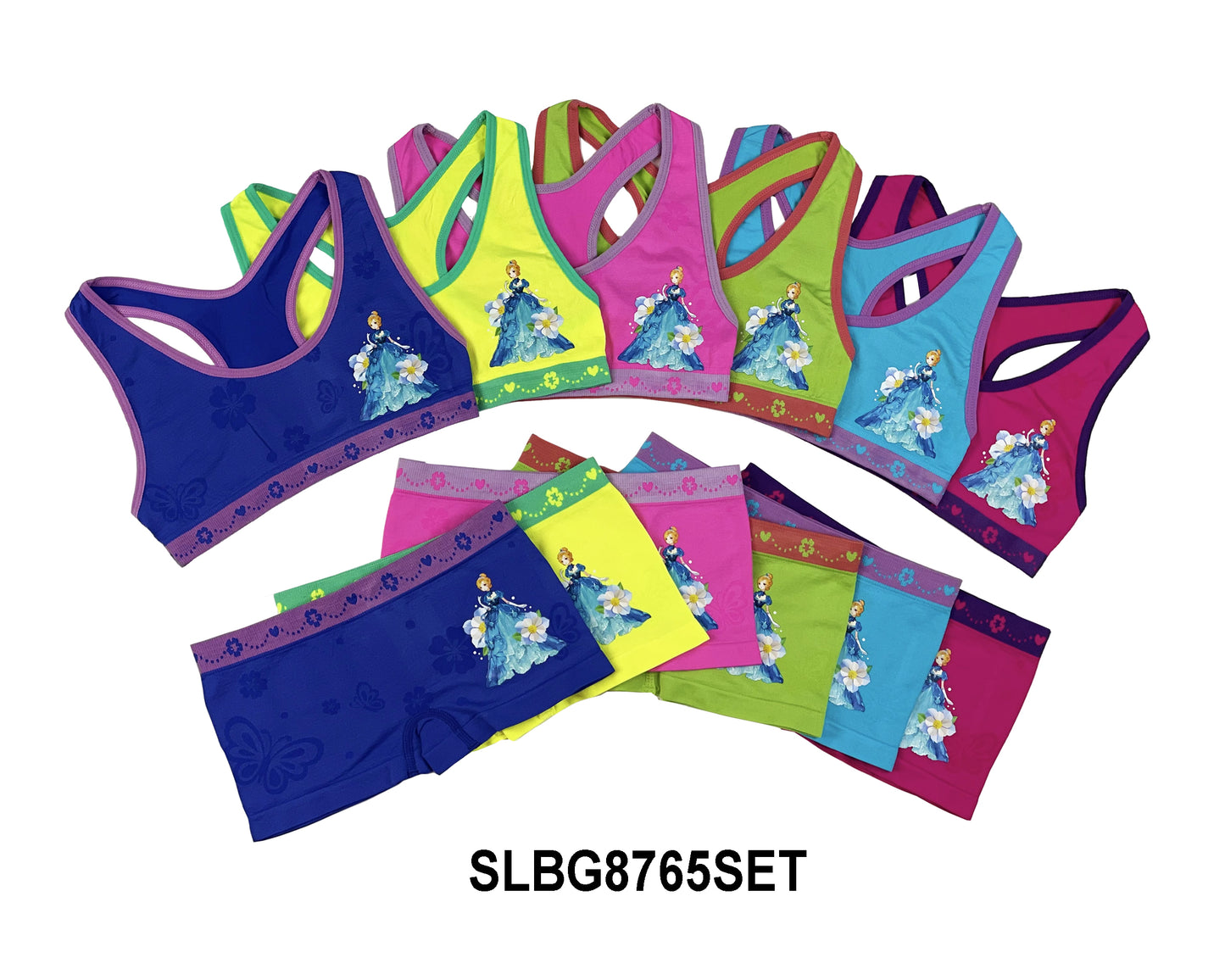 Girls Seamless Racer Back Bra+Boxer Set