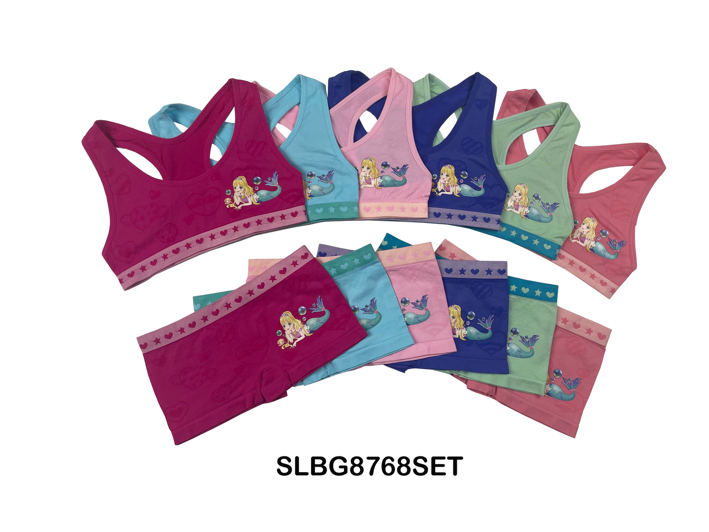 Girls Seamless Racer Back Bra+Boxer Set