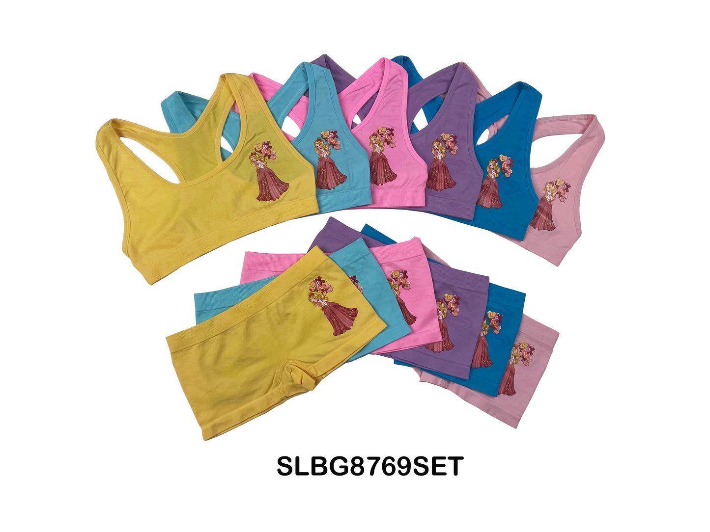 Girls Seamless Racer Back Bra+Boxer Set