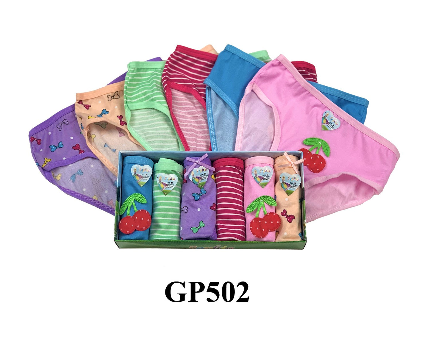Girls Cotton Panty-6Pcs/Box