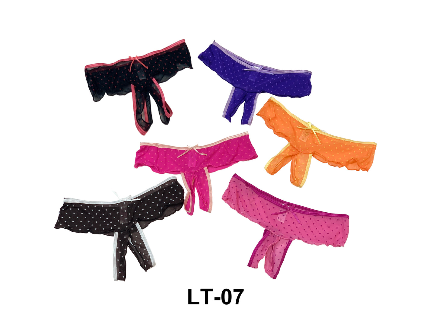 Ladys Mesh Thong W/Open Crotch