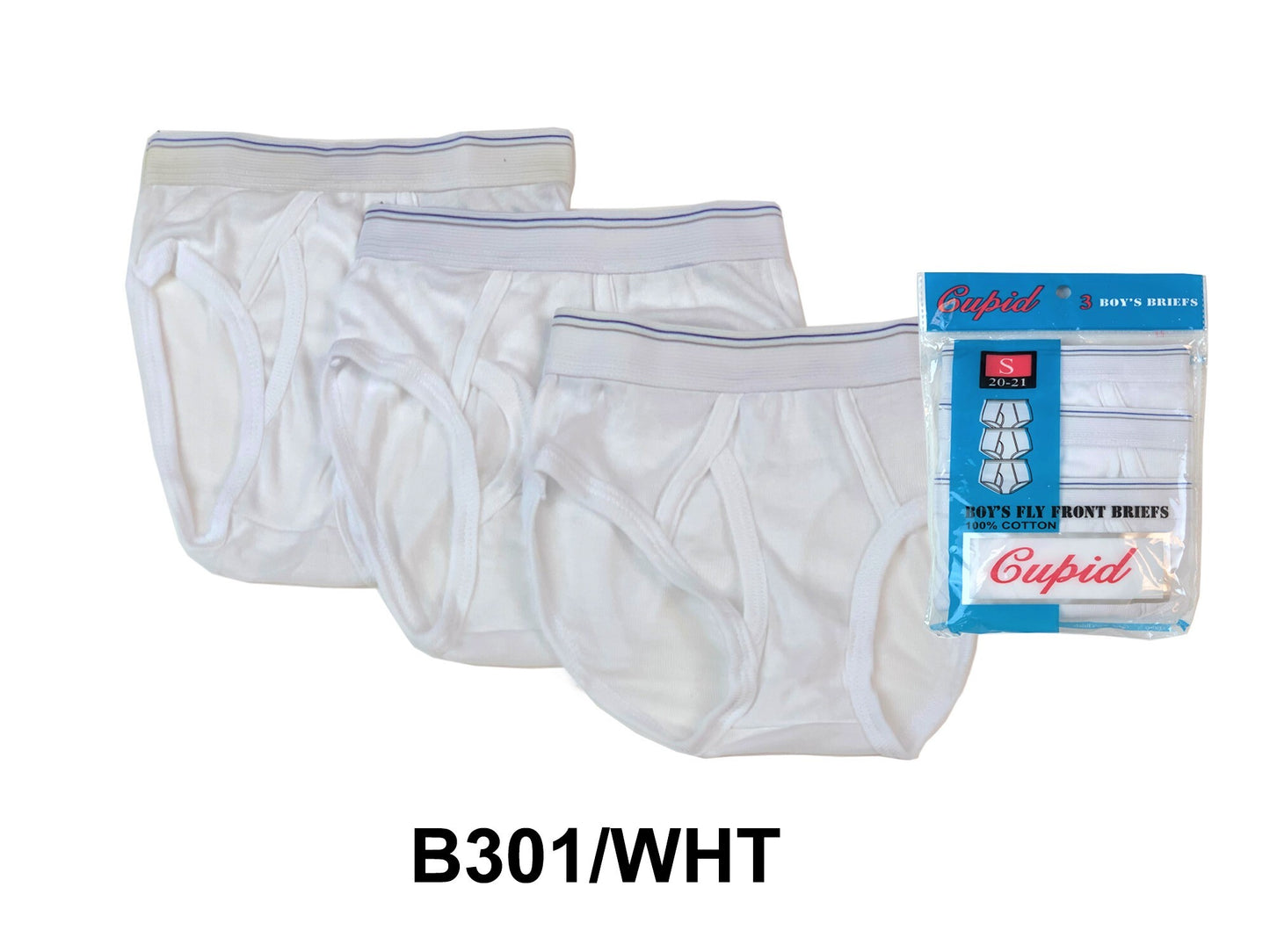 Boys Cotton White Briefs