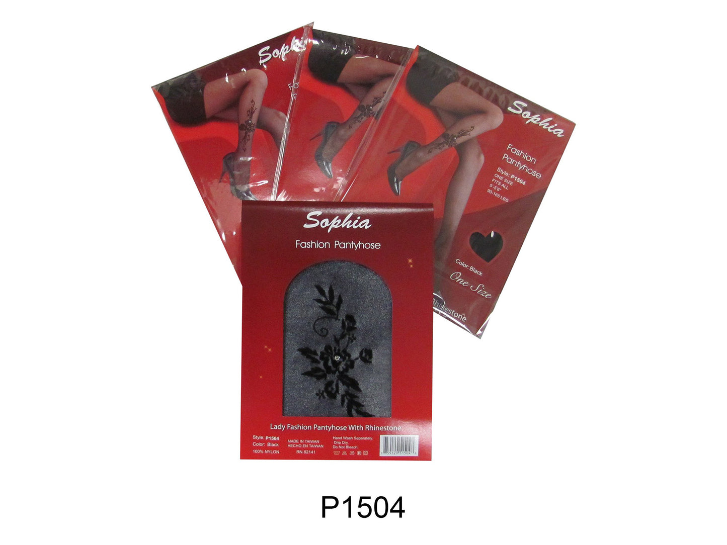 Ladys Flocking Pantyhose-Blk