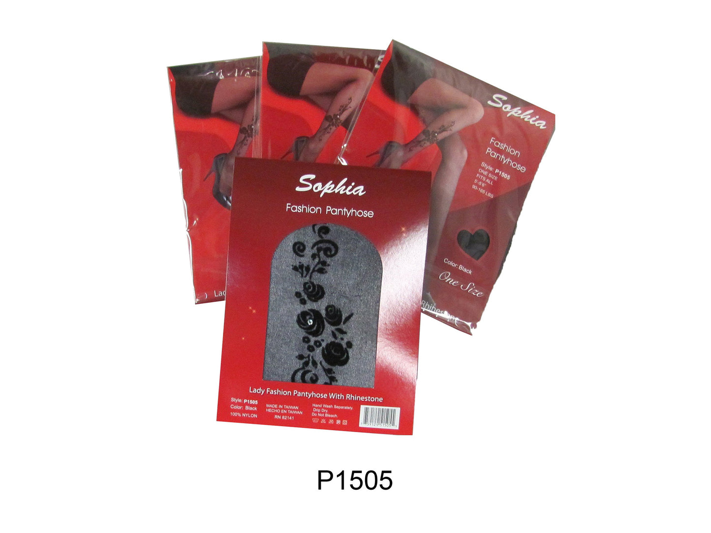 Ladys Flocking Pantyhose-Blk