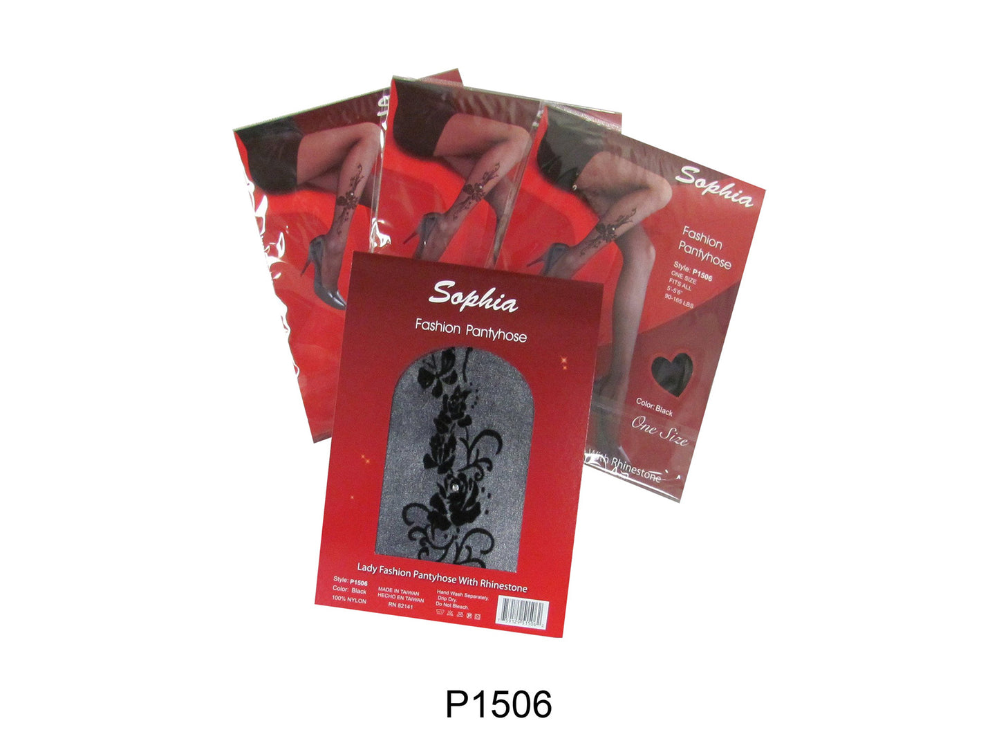 Ladys Flocking Pantyhose-Blk