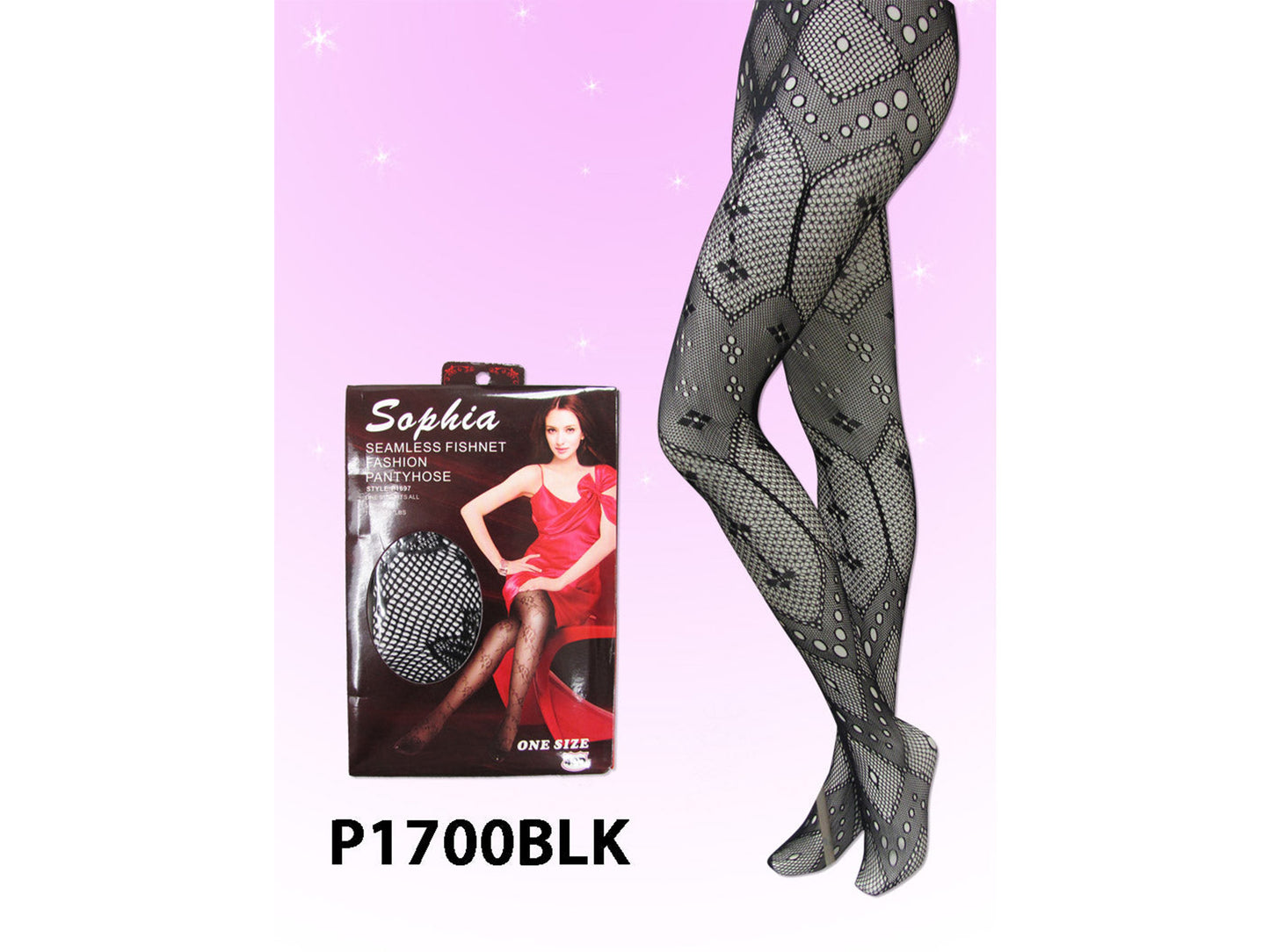 Ladys 95% Nylon 5% Spandex Fishnet Pantyhose