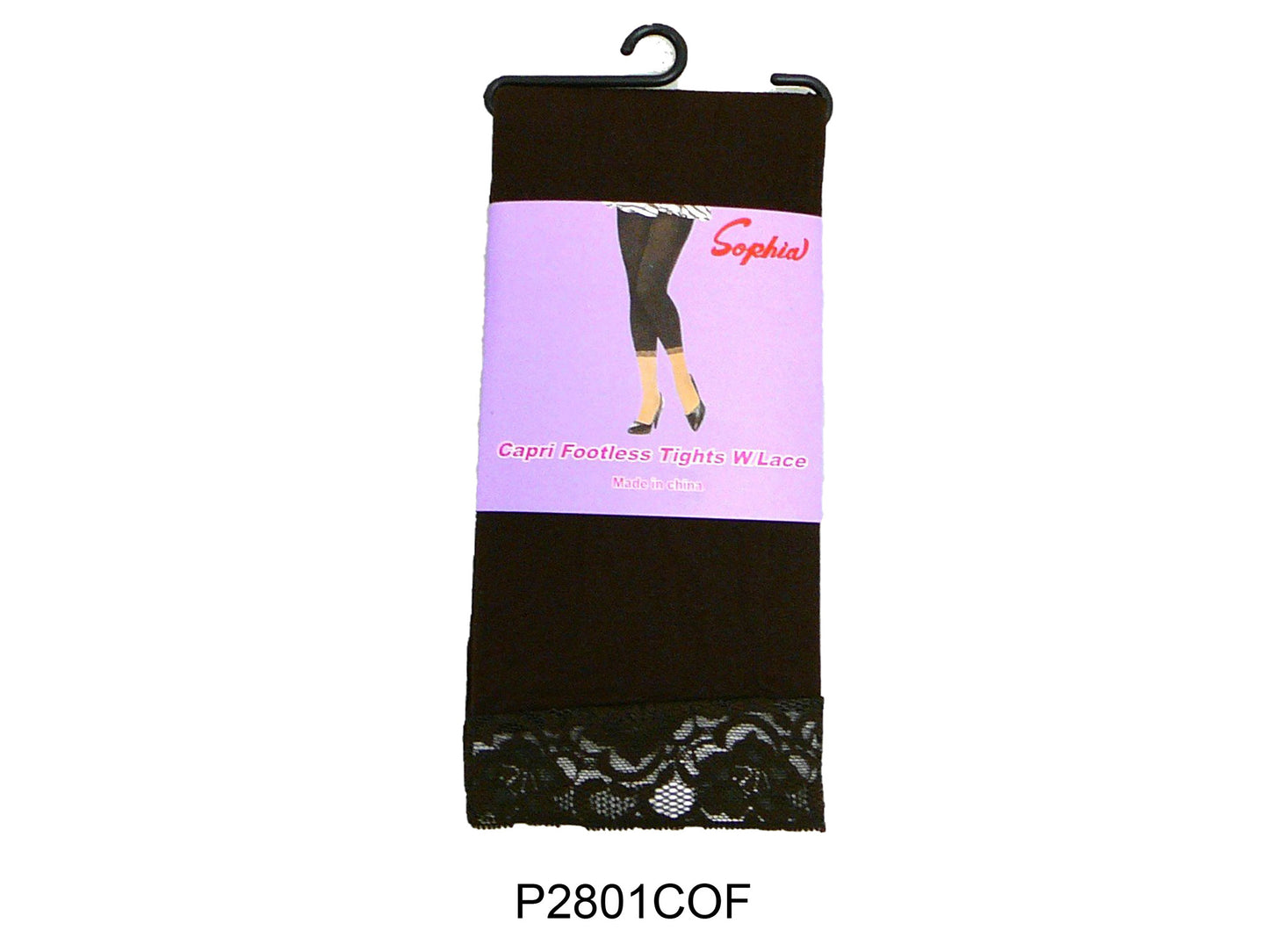 Ladys Capri Tights W/Lace