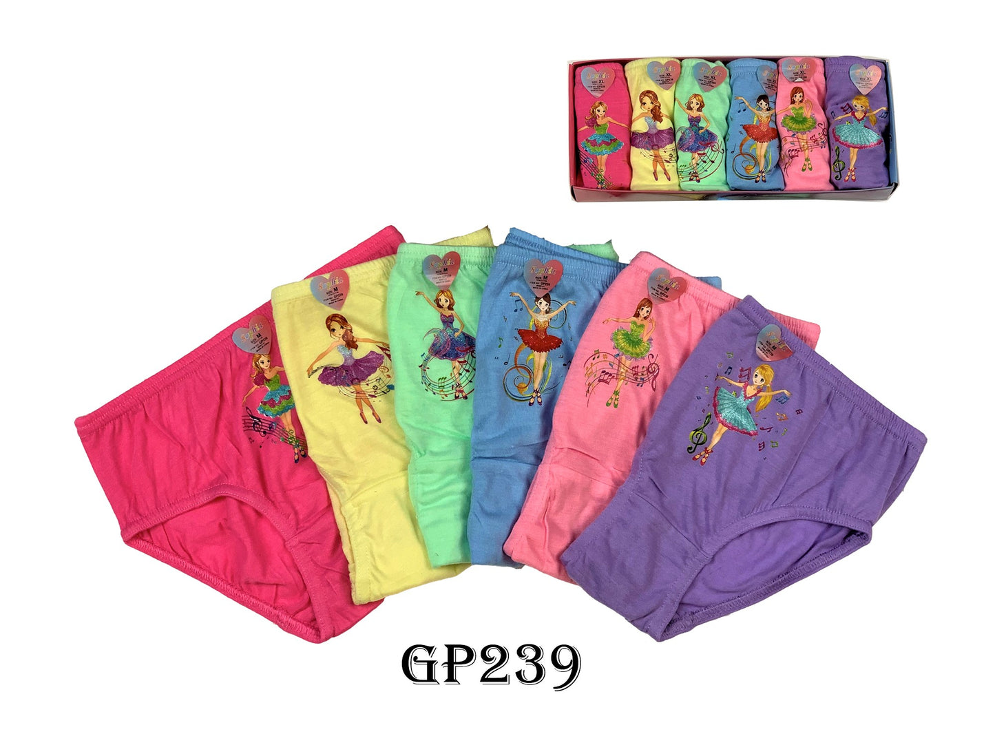Girls Cotton Panty 6Pcs/Box