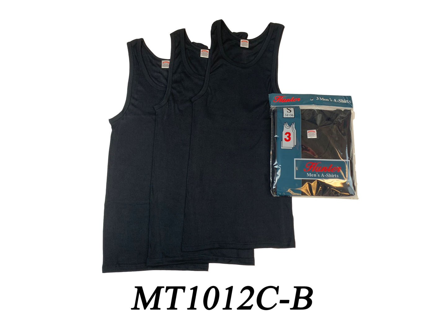 Mens Cotton A-Shirt-Blk