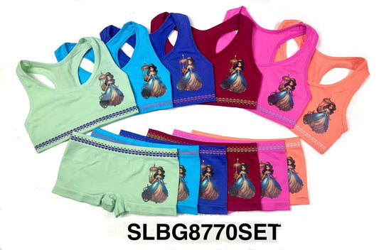 Girls Seamless Racer Back Bra+Boxer Set