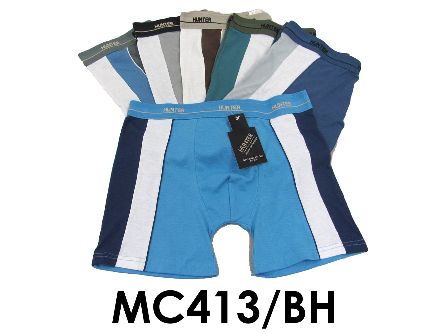 Men's Cotton Boxer Briefs w/ Stripe